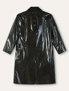 Brown & Multi Patent Leather Monogram Coat
