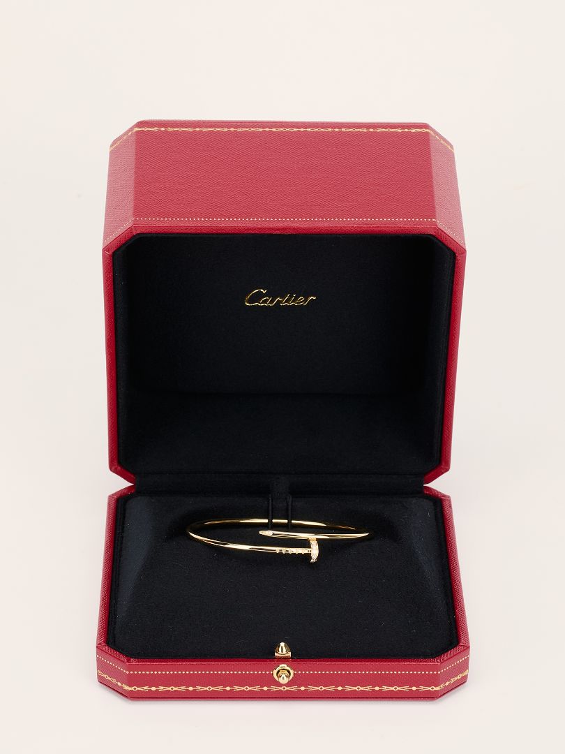 Yellow Gold Juste un Clou Bracelet Small Model Diamonds