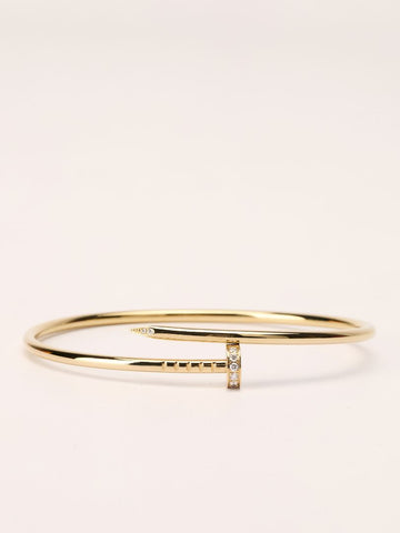 Yellow Gold Juste un Clou Bracelet Small Model Diamonds