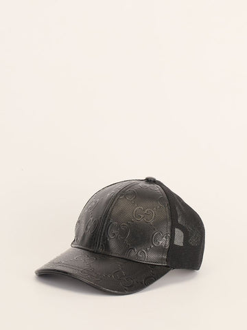 Black GG Embossed Baseball Hat