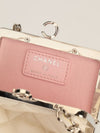 White Acrylic Kiss Clutch With SHW