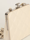 White Acrylic Kiss Clutch With SHW