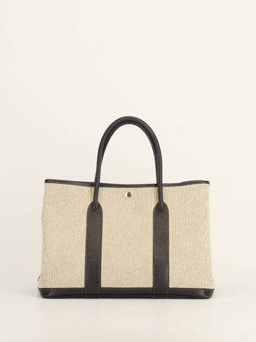 Ecru & Black Garden Party 36 Tote