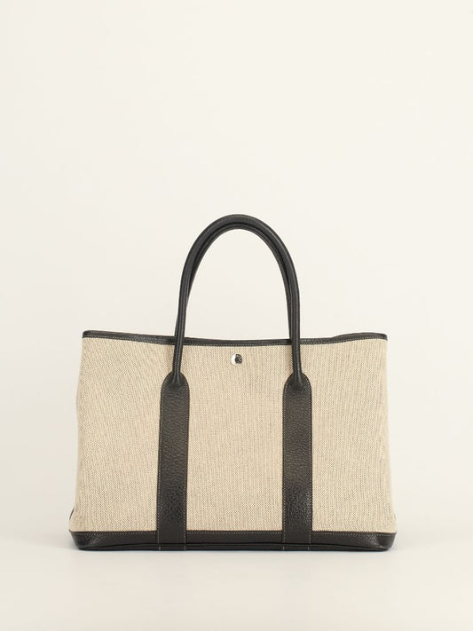 Ecru & Black Garden Party 36 Tote