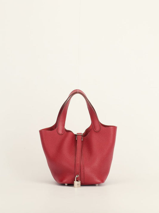 Picotin 18 Rouge Grenat Clemence With PHW Q Square Stamp 2013