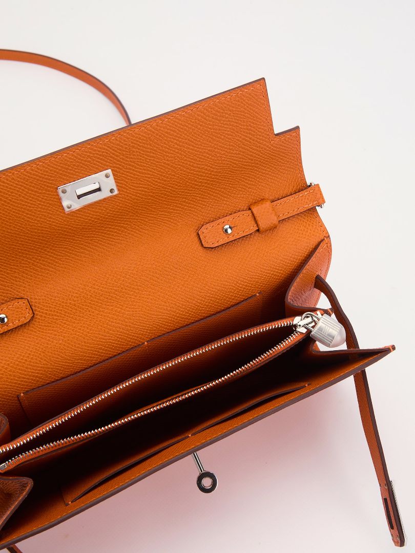 Kelly To Go Orange Veau Epsom With PHW 2024 W Stamp