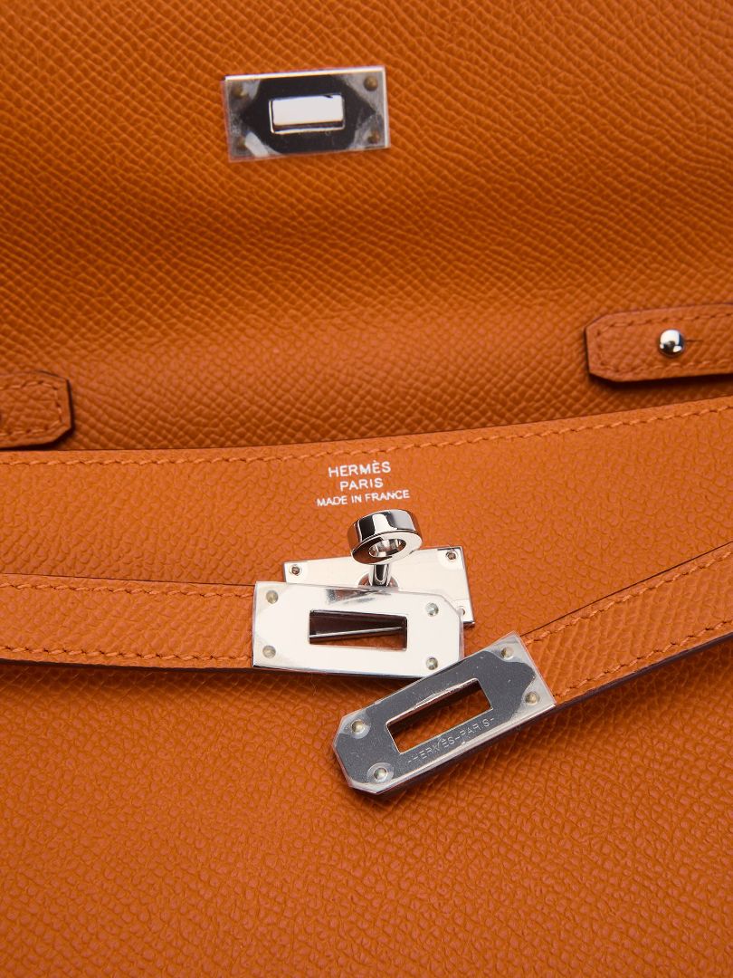 Kelly To Go Orange Veau Epsom With PHW 2024 W Stamp