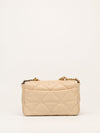 Beige Large C19 Quilted Flap Shoulder Bag