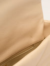 Beige Large C19 Quilted Flap Shoulder Bag