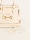 Ivory Small 1955 Horsebit Top Handle Bag With GHW
