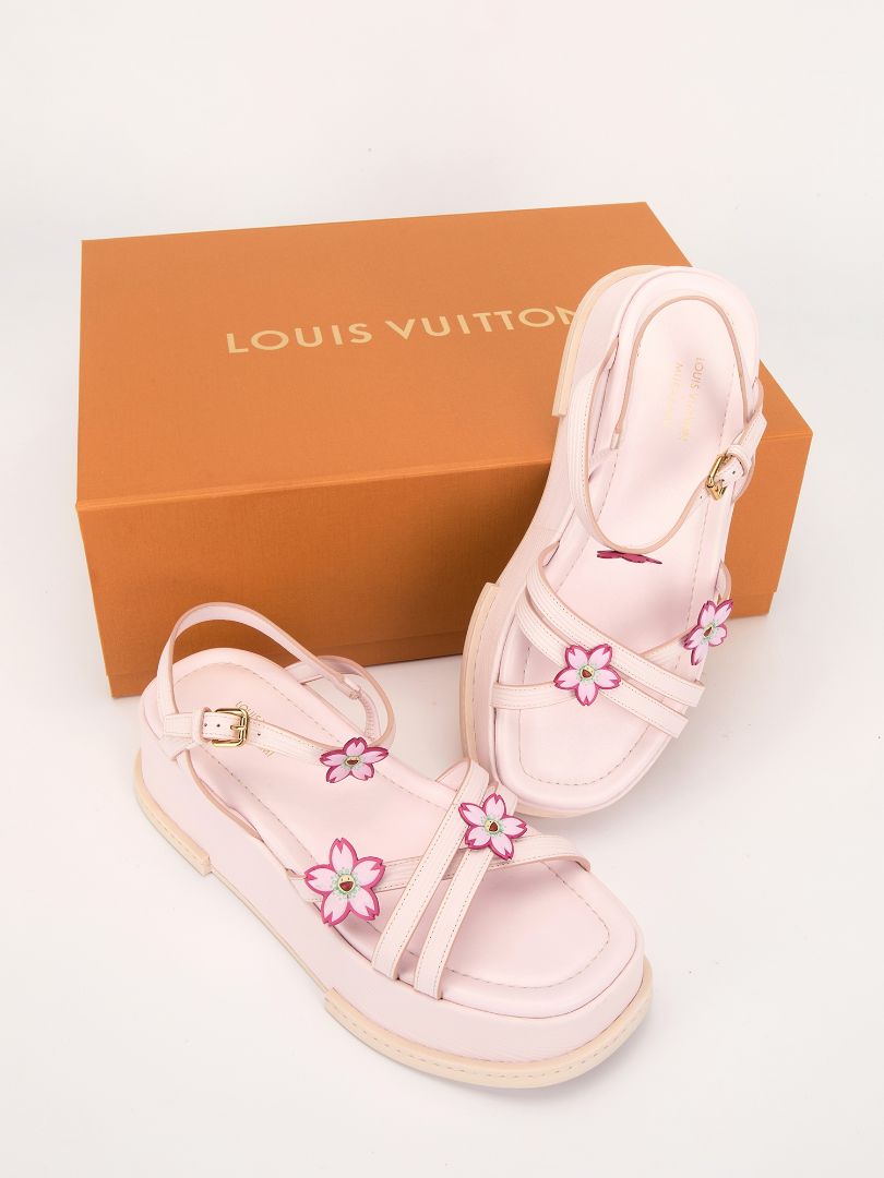 Ltd Edition Light Pink/Multi Takashi Murakami Maya Platform Sandals