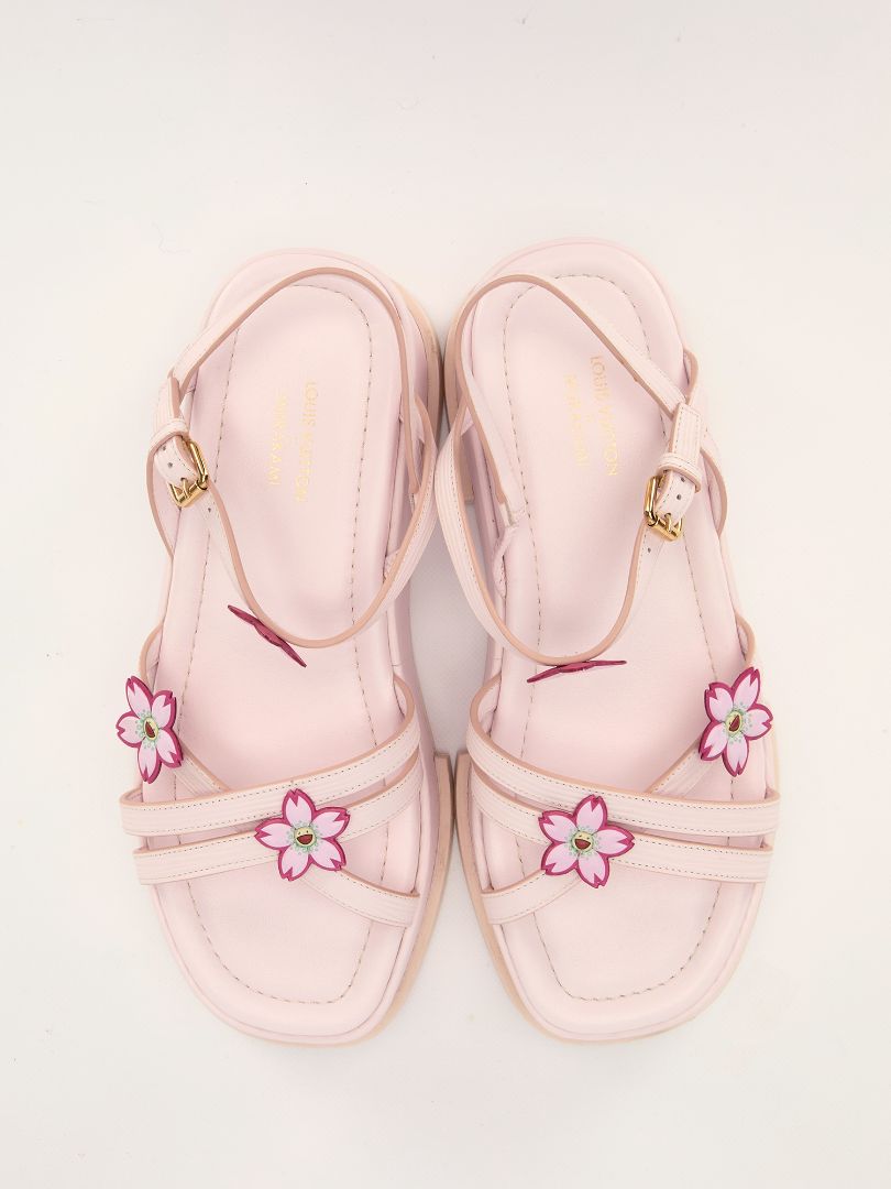 Ltd Edition Light Pink/Multi Takashi Murakami Maya Platform Sandals