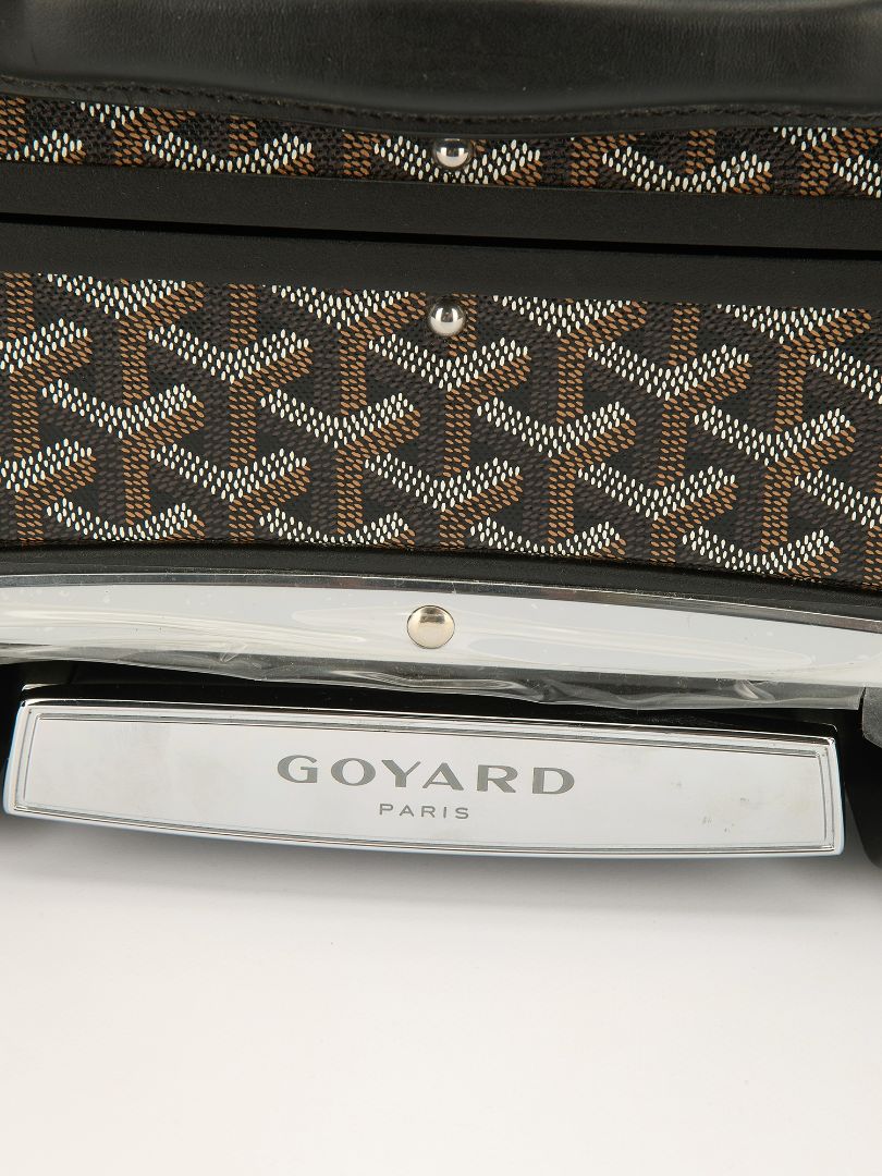 Black Bourget Trolley PM Suitcase With Black Leather Trim