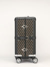 Black Bourget Trolley PM Suitcase With Black Leather Trim