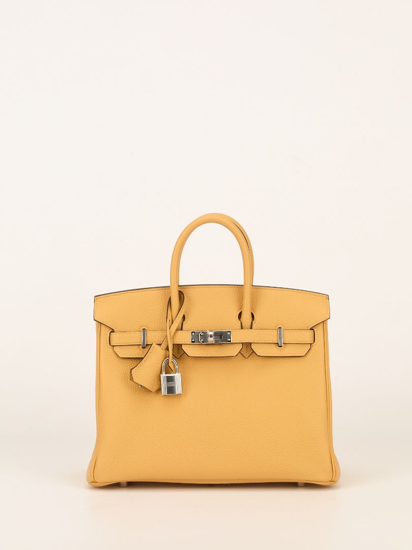 Birkin 25 Paille Veau Togo With PHW 2025 K Stamp