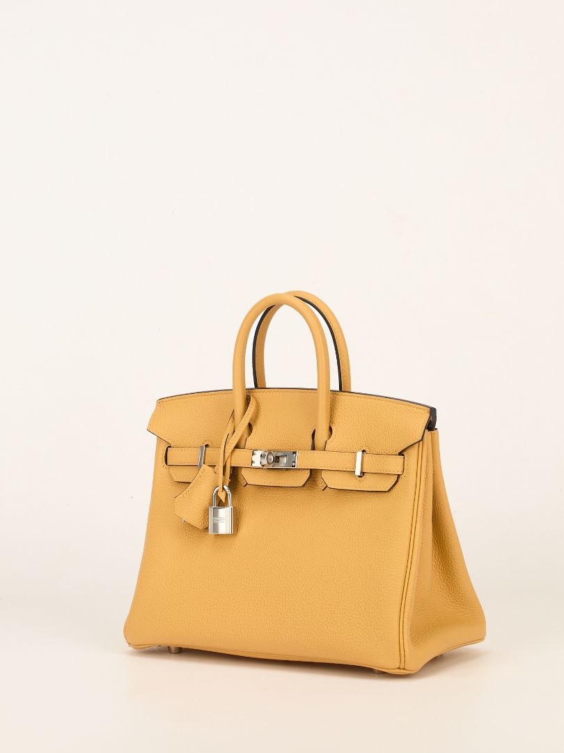 Birkin 25 Paille Veau Togo With PHW 2025 K Stamp