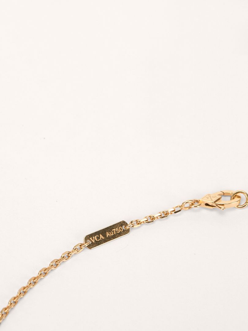 Rose Gold Magic Alhambra Grey Mother Of Pearl Long Necklace