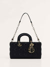 Black Medium Lady D-Joy Bag With GHW