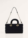 Black Medium Lady D-Joy Bag With GHW