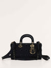 Black Medium Lady D-Joy Bag With GHW