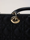 Black Medium Lady D-Joy Bag With GHW