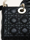 Black Medium Lady D-Joy Bag With GHW