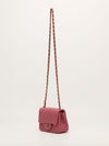 Pink Quilted Mini Square Bag With GHW