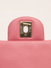 Pink Quilted Mini Square Bag With GHW