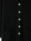 Black Cashmere Cardigan With GHW