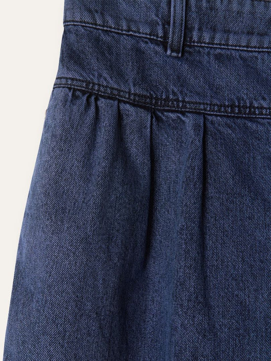 Washed Blue Drop Waist Palazzo Jeans 50