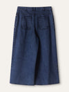 Washed Blue Drop Waist Palazzo Jeans 50