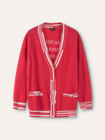 Pink Cashmere Biarritz Venise Cardigan