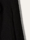 Black Boucle Tweed Blazer