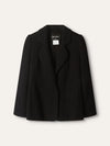 Black Boucle Tweed Blazer