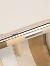 Neutral & Silver Small Fendi First Suede Clutch Bag With SHW
