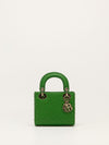 Vert Feuille Ostrich Mini Lady Dior Handbag With GHW