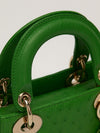 Vert Feuille Ostrich Mini Lady Dior Handbag With GHW