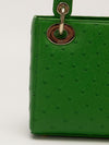 Vert Feuille Ostrich Mini Lady Dior Handbag With GHW