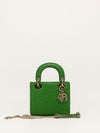 Vert Feuille Ostrich Mini Lady Dior Handbag With GHW