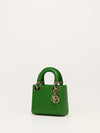 Vert Feuille Ostrich Mini Lady Dior Handbag With GHW