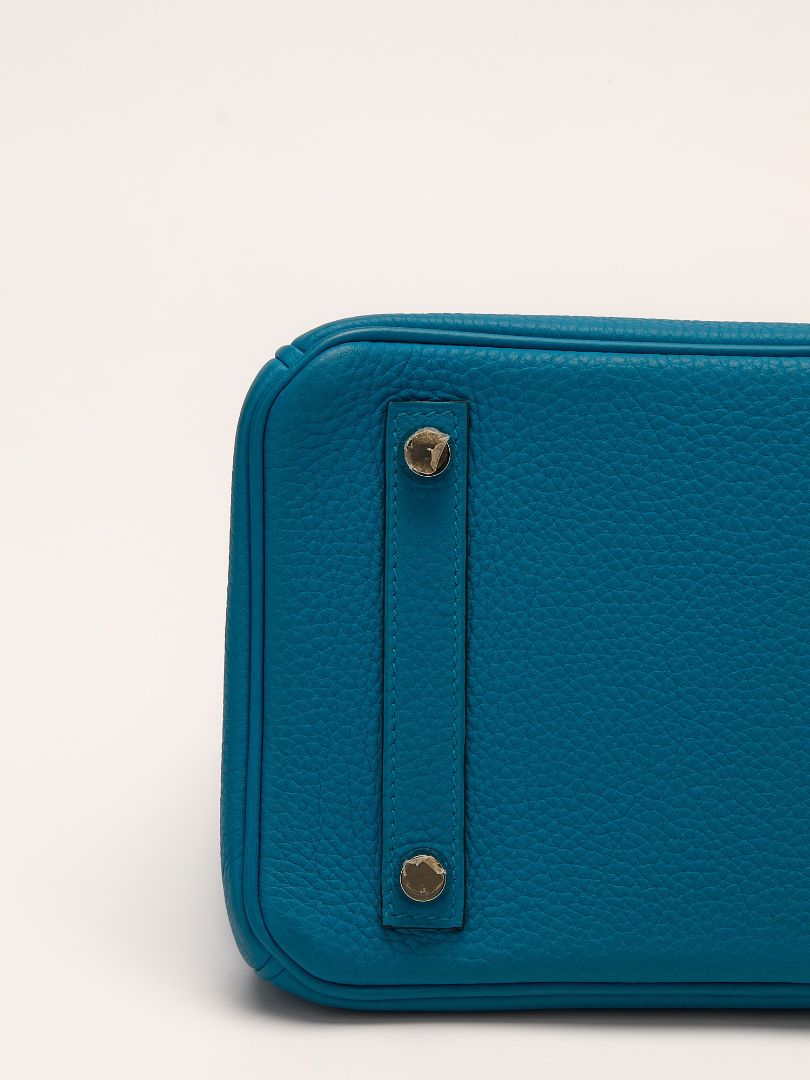 Birkin 25 Blue Zanzibar Veau Togo With PHW 2017 A Stamp