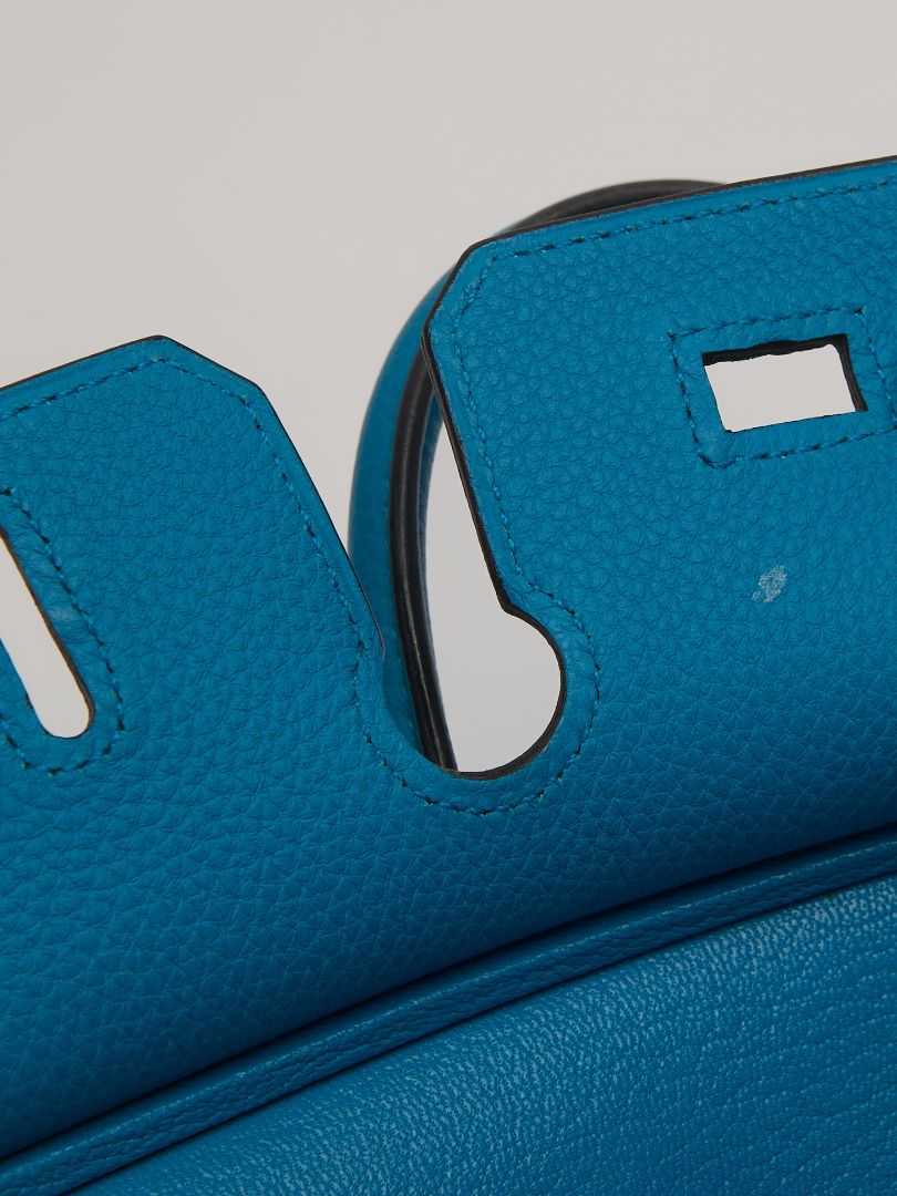 Birkin 25 Blue Zanzibar Veau Togo With PHW 2017 A Stamp