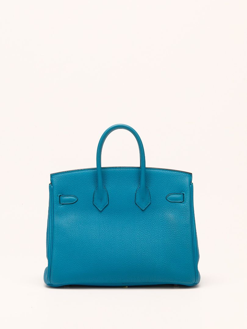 Birkin 25 Blue Zanzibar Veau Togo With PHW 2017 A Stamp