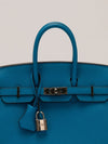 Birkin 25 Blue Zanzibar Veau Togo With PHW 2017 A Stamp