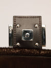 Medium Cowhide Baguette With Turquoise Stone & SHW