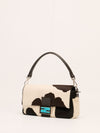 Medium Cowhide Baguette With Turquoise Stone & SHW