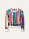 Cream Multicolour Cashmere 'Chanel' Jumper
