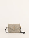 Light Azur Toy Loulou Matelassé Chevron Denim Bag With GHW