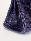 Birkin 30 Crocodile Porosus Shiny Bleu Encre With PHW 2020 D Stamp