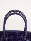 Birkin 30 Crocodile Porosus Shiny Bleu Encre With PHW 2020 D Stamp